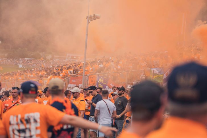 Max Verstappen de Formula 1 Heineken Dutch Grand Prix met Oranje Rook